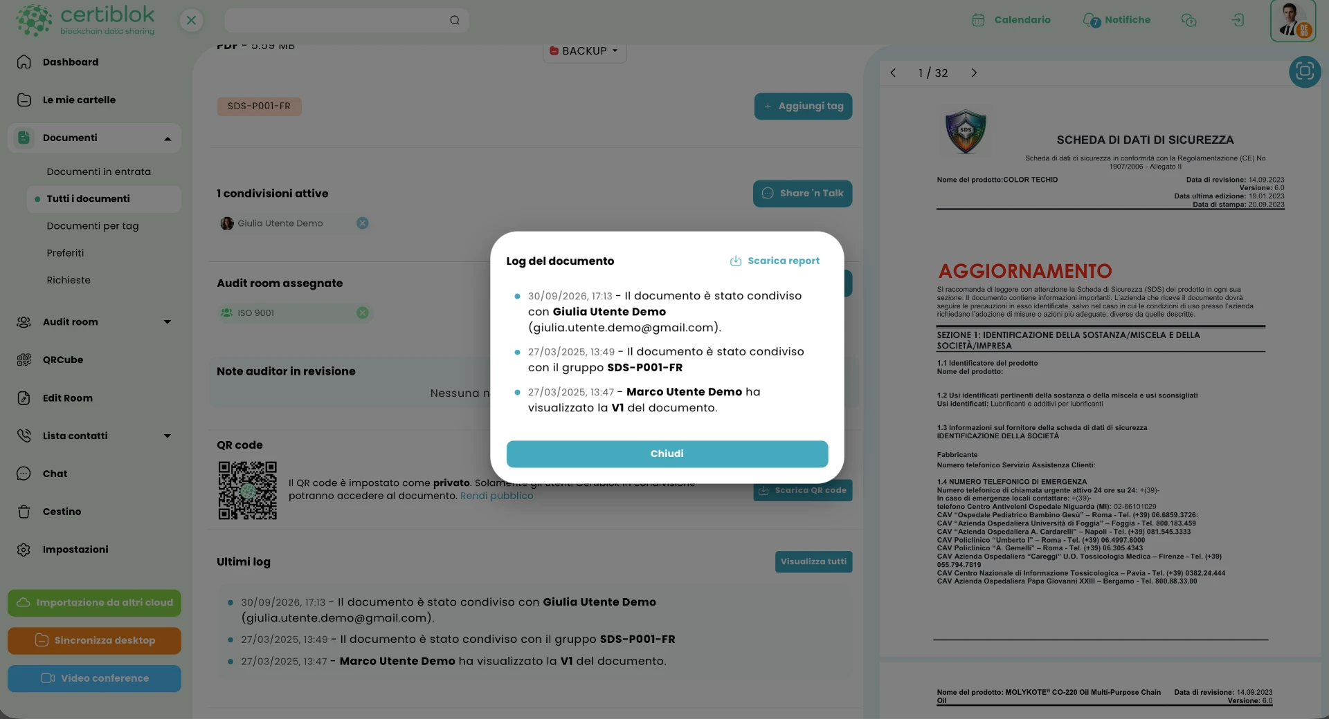 Anteprima certiblok · DRM® Console